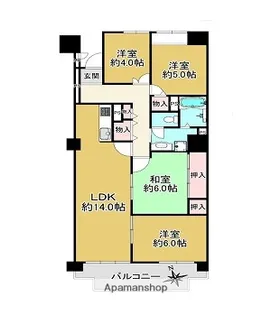 第五恵美酒マンション【305号室】の間取り