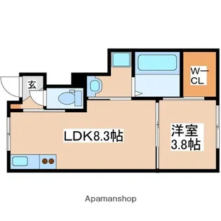 (仮)西蒲田ハイツ2 A棟【103号室】の間取り