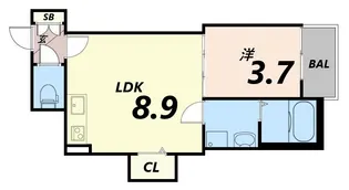 HABITASION京口【102号室号室】の間取り