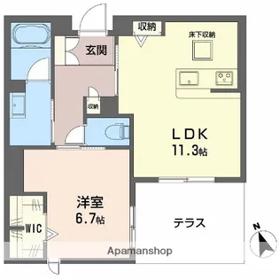 シャーメゾン 木の実【1階】の間取り