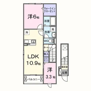 サンリット荒川【2階】の間取り