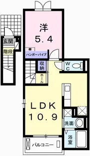 1LDKの間取り画像