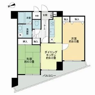 ライオンズマンション姫路【10階】の間取り