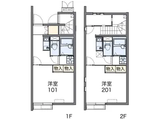 レオネクストナバノ【202号室】の間取り