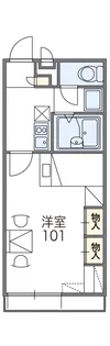 レオパレスサンライズ松陽【207号室】の間取り