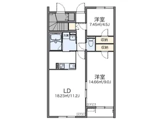 レオネクストジュヌ エルブ【103号室】の間取り