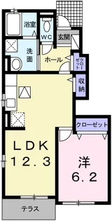 アルマーセンⅡ【1階】の間取り