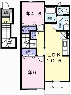 2LDKの間取り画像
