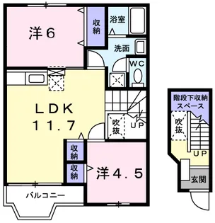 グレイスフルフィールドⅡ【2階】の間取り