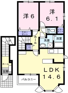 メゾン ド ウールA【2階】の間取り