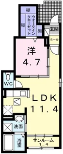 ラ・リベルタ【1階】の間取り