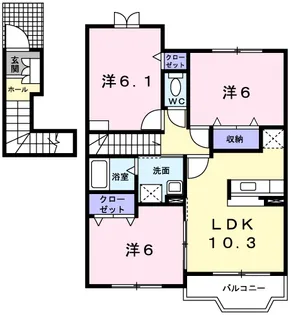 グレイスフルフィールドⅤ【2階】の間取り