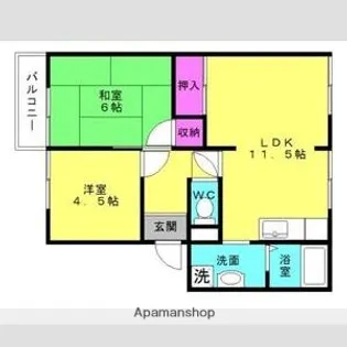 セントーレア高砂【202号室】の間取り