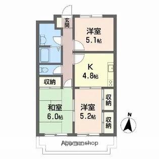 ヴァンヴェール ノールメゾン A【2階】の間取り
