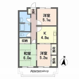 ヴァンヴェール ノールメゾン A【2階】の間取り