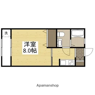 レトア加古川駅前【101号室】の間取り