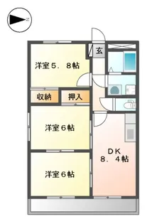 エスペランス 光【2階】の間取り