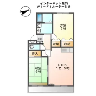 レジデンスコート東山【1階】の間取り