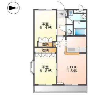 ホワイトベル【2階】の間取り