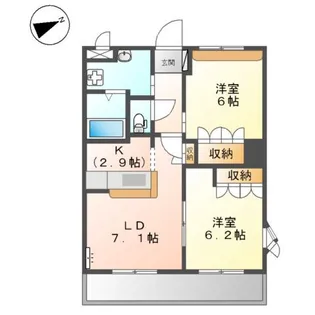 サンライズ高町【2階】の間取り