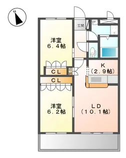 FOREST VILLA【202号室】の間取り