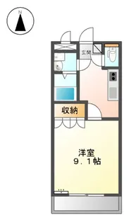 アビタシオン朝日【2階】の間取り