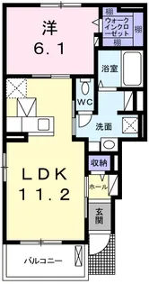ライフステージ岡田Ⅰ【1階】の間取り