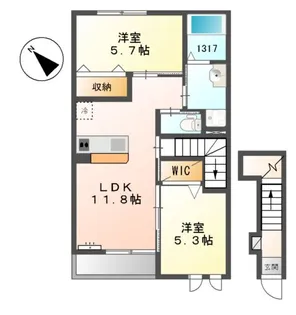 カトレア【2階】の間取り
