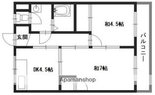 シャトー東洋【619号室】の間取り