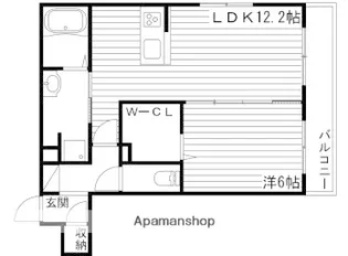 BEREO南条【201号室】の間取り