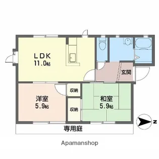 FRAGRANCE COMPLET A【101号室】の間取り