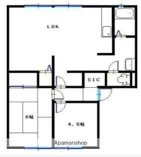黒岩ハイツ【103号室】の間取り