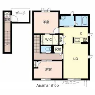ヴィラーチェH&K A【2階】の間取り