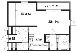 グランベール東姫路【301号室】の間取り
