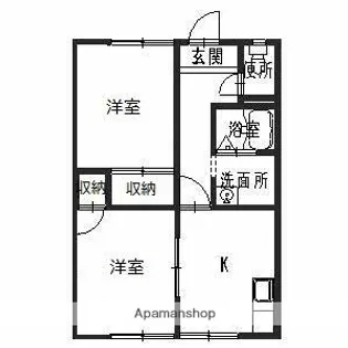 フレグランス白浜【1階】の間取り