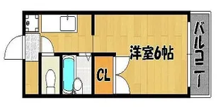 エステートピアセルベイユⅡ【107号室】の間取り