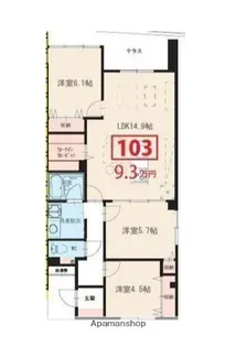 SARA(サラ)【103号室】の間取り