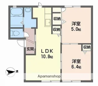フォーレス余部【105号室】の間取り