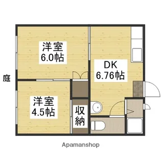 LOTUS ROOM【103号室】の間取り