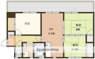 レスポール【3-B号室】の間取り