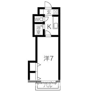1Kの間取り画像