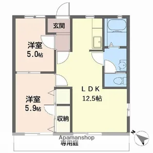 フレグランスH・M【1階】の間取り