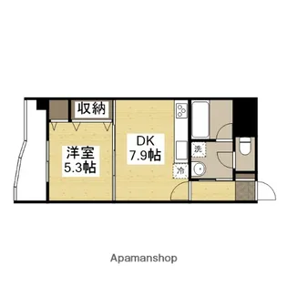 ジェルメ城陽【303号室】の間取り