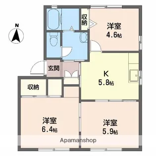 グリーンヒル今宿 A【1階】の間取り