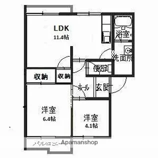 タウニィ今在家B【201号室】の間取り