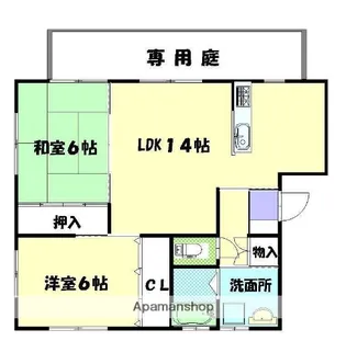 ラシャンス北八代【101号室】の間取り