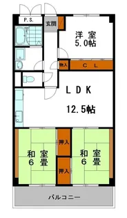 メゾン花北【3階】の間取り