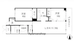 ブルーエス【8階】の間取り