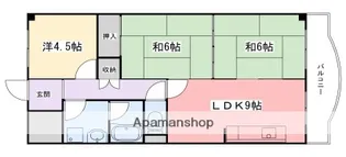 シャトーマキ【501号室】の間取り