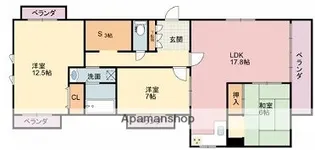 カンフォートやすむろ【301号室】の間取り